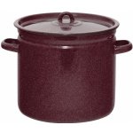 OLYMP Olymp Hnědý granit smaltovaný gastro hrnec s poklicí 26 cm 12 l výška 25,5 cm – Zboží Dáma