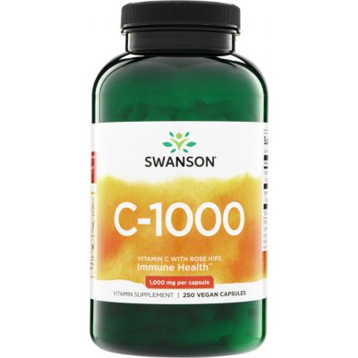 Swanson Vitamín C 1000 mg s Šípkem 250 kapslí – Hledejceny.cz