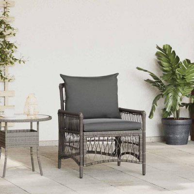 Omaxi 882295 Zahradní křeslo Šedá 60 x 70 x 78cm polyratan – Hledejceny.cz