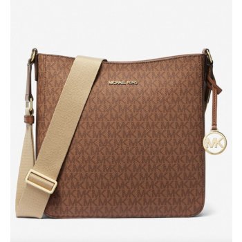 Michael Kors crossbody kabelka messenger jet set travel large logo brown hnědá