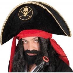 Klobouk pirát kapitán
