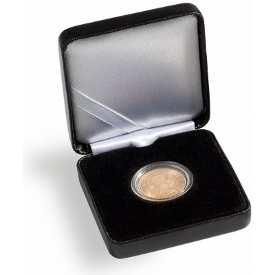 Leuchtturm Kovová mincovní etue NOBILE Ø 38 mm Černá barva – Sleviste.cz