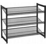 SONGMICS Kovový regál 3 police černý 74x63 cm – Zboží Mobilmania