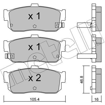 KLOCKI HAM.NISSAN ALMERA 95-99 TYL – Zboží Mobilmania