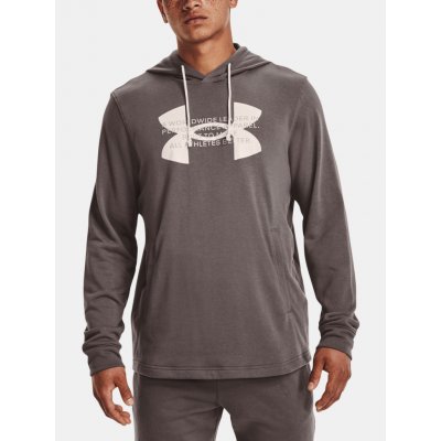 UA Rival Terry Logo Hoodie Mikina Under Armour Hnědá