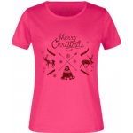Dámské triko JM Christmas pink růžová – Zboží Mobilmania