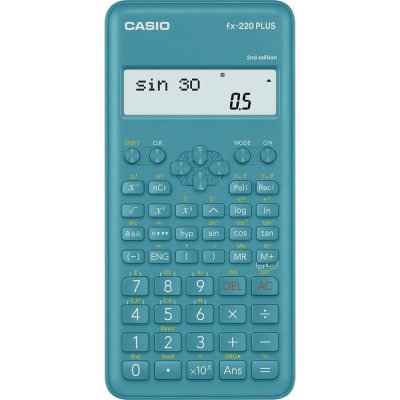 Casio Kalkulačka FX 220 PLUS 2E školní / 10 míst modrá