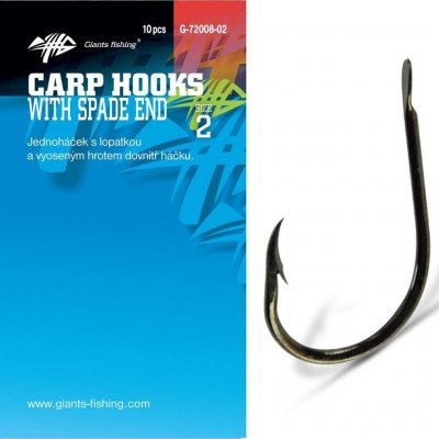 Giants Fishing s lopatkou Carp Hooks with Spade End vel.4 10 ks – Sleviste.cz
