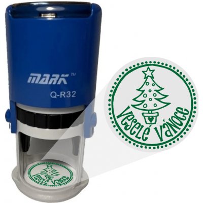 Mark Samonamáčecí razítko Veselé Vánoce 023 červená 40mm – Sleviste.cz