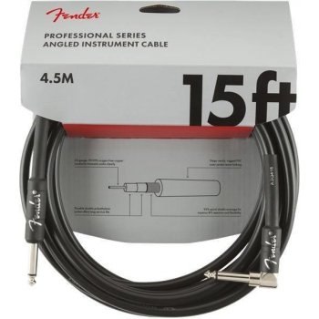 Fender Professional Series Instrument Cables S/A 4,5 m Black