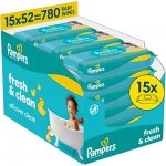 Pampers Fresh&Clean čistící ubrousky 15 x 52ks – Hledejceny.cz