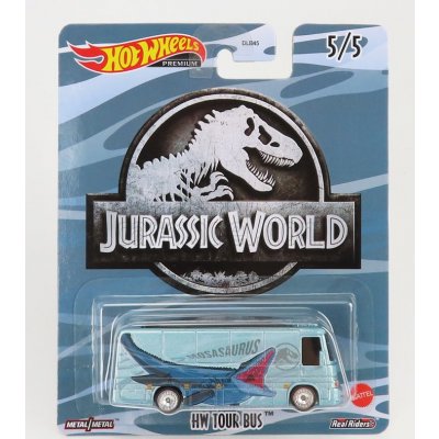 Mattel hot wheels Truck Hw Tour Autobus Jurassic World Světle Modrá Met 1:64