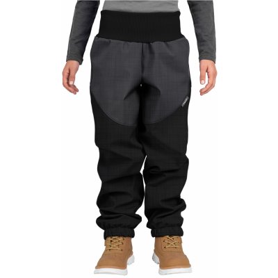 Unuo dětské softshellové kalhoty s beránkem Light černá žíhaná šedá žíhaná – Zbozi.Blesk.cz