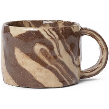 ferm LIVING Keramický hrnek Ryu Sand Brown hnědá barva keramika 200 ml