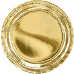 PartyDeco Papírové talířky zlaté metalické, 18 cm – Hledejceny.cz