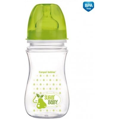 Canpol babies láhev se širokým hrdlem EasyStart Fruits zelená 240ml – Hledejceny.cz