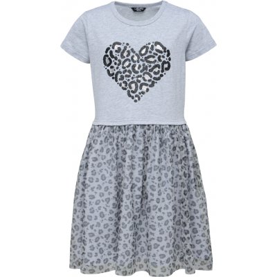 LewroP´pohodlné dívčí šaty s tylovou sukní Harriet šedá černá – Zboží Dáma