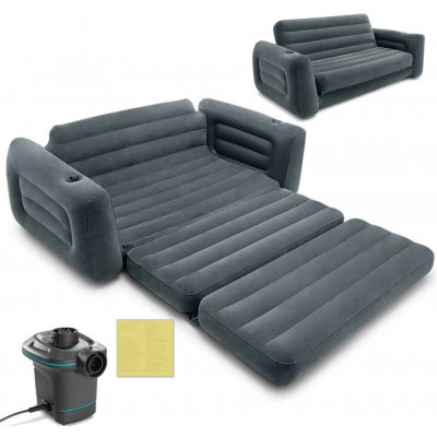 Intex 66552-66640 semišová matrace na pohovku 2v1 + pumpa – Zboží Dáma