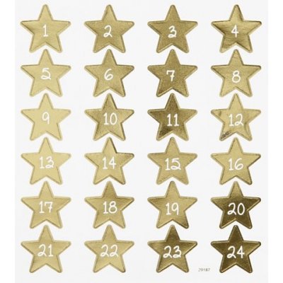Creative Samolepky - ČÍSLA NA ADVENTNÍ KALENDÁŘ, 1 list – Zboží Mobilmania