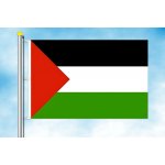 LIBEA, s.r.o. Vlajka Palestiny Rozměr: 150×225 cm, Uchycení: Karabiny na stožár – Hledejceny.cz