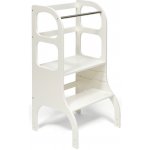 STEP UP Montessori učící věž s nastavitelnou výškou bílá – Zbozi.Blesk.cz