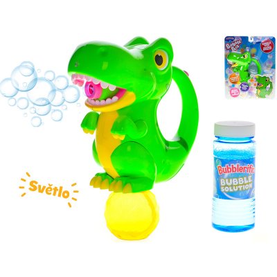 Bublifukovač dinosaurus 20 cm na baterie se světlem a s náplní 118 ml – Zbozi.Blesk.cz