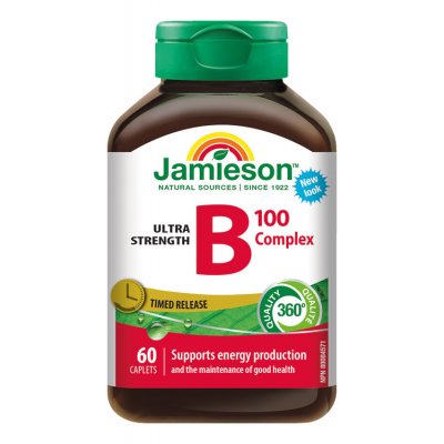 Jamieson B-komplex 100 mg s postupným uvolň. 60 tablet – Zbozi.Blesk.cz