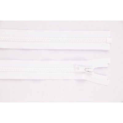 de-park Zip YKK - 85cm - dělitelný - bílá - 1001 – Hledejceny.cz