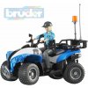 Sběratelský model Bruder 63010 Model čtyřkolka policejní 16cm set s řidičem plast 1:16