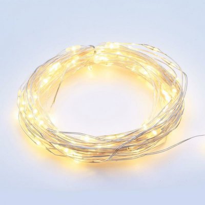 ACA Lighting 100 LED dekorační řetěz WW stříbrný měďený kabel 220-240V + 8 funkcí IP44 10m+3m 1.8W X01100112 – Zbozi.Blesk.cz