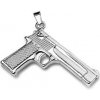 Přívěsky Šperky4U Ocelový přívěšek pistole OPP1105 ST