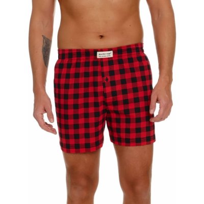 Doctor Nap pánské boxerky BOX.5165 černo-červená – Zboží Dáma