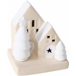 Boltze Home Dekorační domek z kameniny s LED osvětlením 10,5 cm – Hledejceny.cz