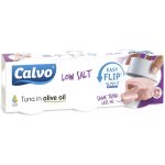 Calvo Tuňák v olivovém oleji s nízkým obsahem soli 3 x 65 g – Zboží Dáma