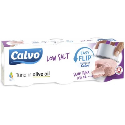 Calvo Tuňák v olivovém oleji s nízkým obsahem soli 3 x 65 g – Zboží Dáma