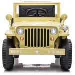 Mamido elektrický vojenský Jeep Willys 4x4 béžový – Zboží Dáma