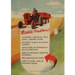 Plechová retro cedule / plakát - Řidiči traktoru Provedení:: Plechová cedule A5 cca 20 x 15 cm