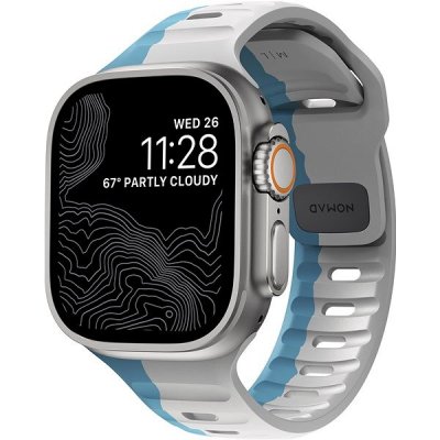 Nomad Sport Strap pro Apple Watch 49/45/44/42mm, lunar gray/electric blue NM01274285 – Zboží Mobilmania