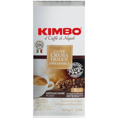 Kimbo Caffé Crema Dolce 100% Arabica zrnková 1 kg – Hledejceny.cz