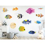 Nalepte.cz Ryby z moře textilní přelepitelné samolepky na zeď arch 100 x 100 cm – Hledejceny.cz