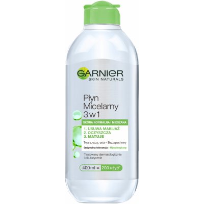 Garnier Skin Naturals micelární voda 3v1 pro suchou i běžnou pokožku 400 ml  od 111 Kč - Heureka.cz