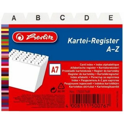 Herlitz Regis.A7 do kart.A-Z,bílý – Hledejceny.cz