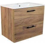 BPS-koupelny Koupelnová skříňka s keramickým umyvadlem Agria GO 60 - zlatý dub – Zboží Dáma