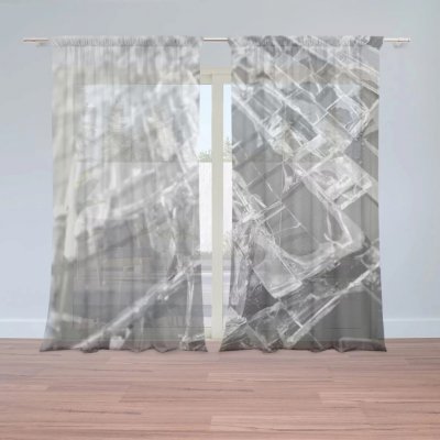 Záclony Rozbité sklo: 2 ks - 150x250 cm - Sablio – Hledejceny.cz