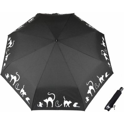 Doppler Kočky deštník dámský skládací černý – Zboží Mobilmania