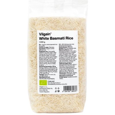 Vilgain White Basmati Rice BIO 1 kg – Zboží Dáma