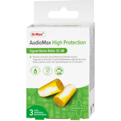 Dr. Max AudioMax High Protection 32 dB pěnové chrániče sluchu 3 páry – Sleviste.cz