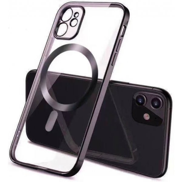 Pouzdro a kryt na mobilní telefon Pouzdro SES MagSafe silikonové Apple iPhone 12 - černé
