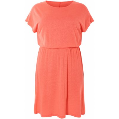 Esmara Dámské lněné šaty korálová – Sleviste.cz