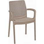 KETER BALI Mono zahradní židle, 55 x 60 x 83 cm, hnědá – Zboží Mobilmania